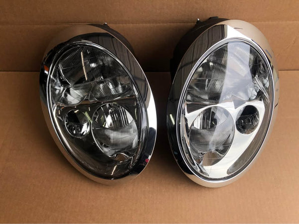 Headlight Set For 2002 2003 2004 Mini Cooper Left and Right With Bulb 2Pc