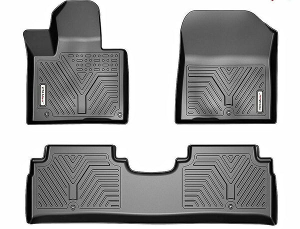 Floor Mats TPE Rubber Liner For Kia Sorento 2016-2020 Black Anti-Slip Front Rear